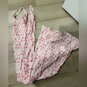 LoveShackFancy Style Floral Pink Maxi Dress XS